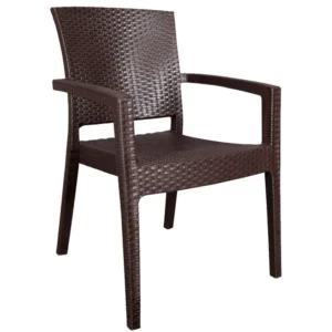 mobiliario-contract-sillon lido apilable polipropileno marron chocolate